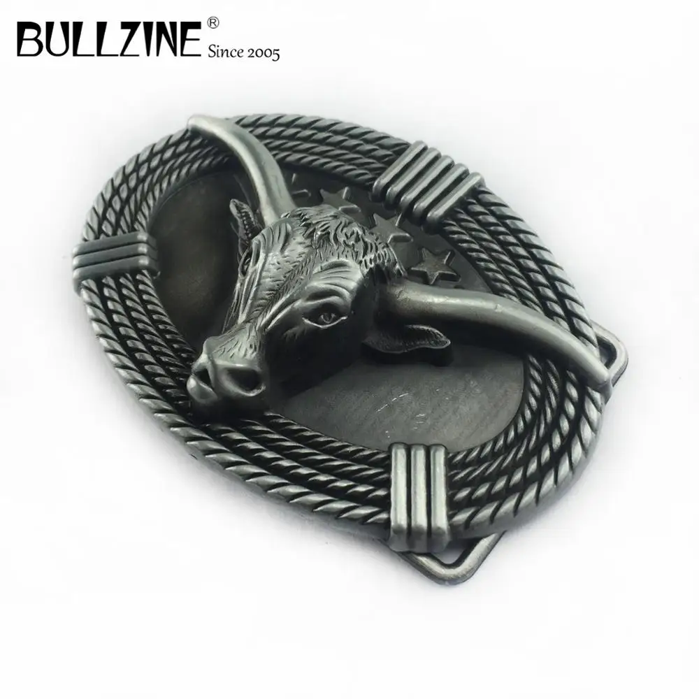 В Bullzine бык пряжки ремня с оловянной отделкой FP-03430 подходит для детей на возраст