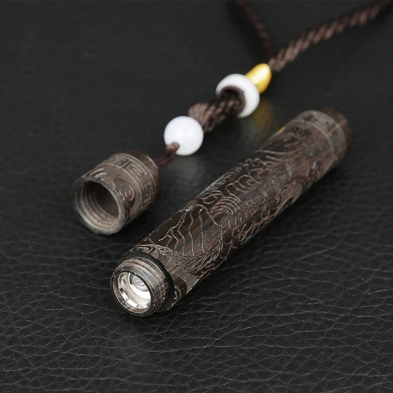 Китайский стиль USB Зажигалка деревянная Электронная подвеска перезаряжаемая