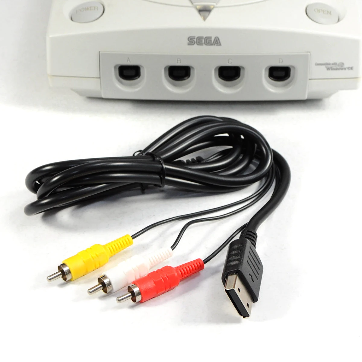 6FT RCA AV A/V Аудио Видео кабель для Sega Dreamcast Стерео Композитный ТВ адаптер |