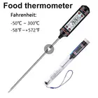 Электронный цифровой термометр для барбекю от-50 до 300 градусов Цельсия, мгновенное считывание, для домашней духовки, для воды, молока, масла, термометр с длинным зондом