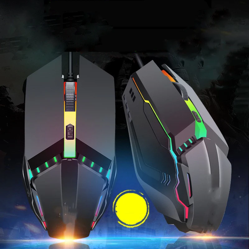 

Computer Mouse Gamer Professional Gaming Mouse 1600 DPI Wired Office Optical Glowing Mouse Notebook LED Computer Mice for PC