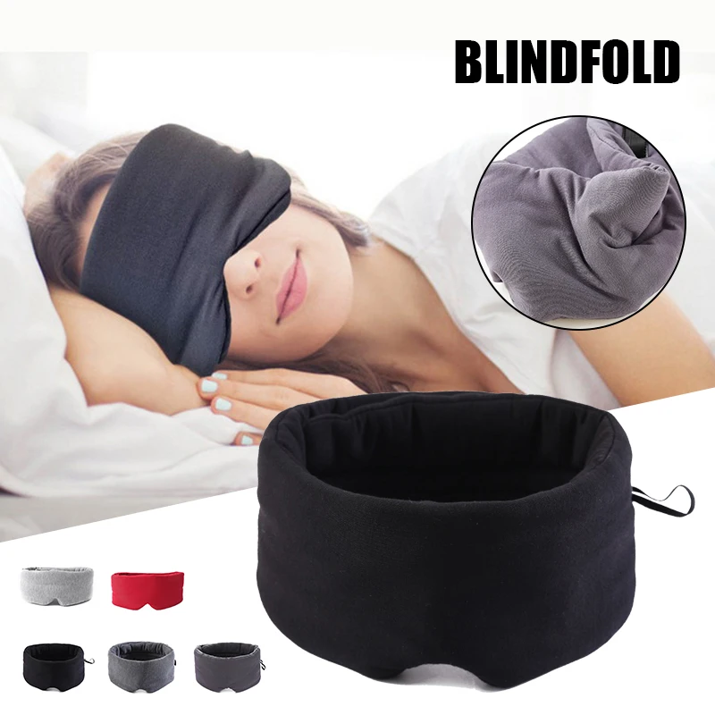 

Sleeping Eye Masque Breathable Cotton Eyeshade Cover Women Men Soft Portable Blindfold Traveling Rest Eyepatch PR Sale