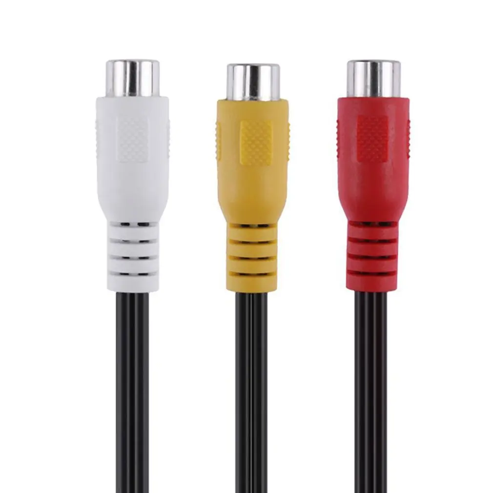 30cm 3 RCA Female Jack to 6 Male Splitter Audio Video AV Adapter Cable Universal Data Transmission |
