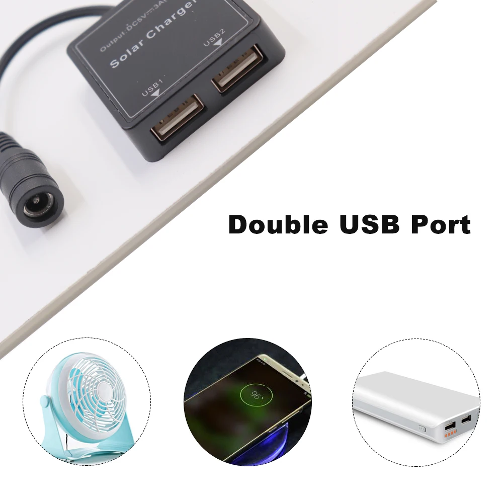 Новая Высокоэффективная солнечная панель с двойным USB-портом 25 Вт 5 В |