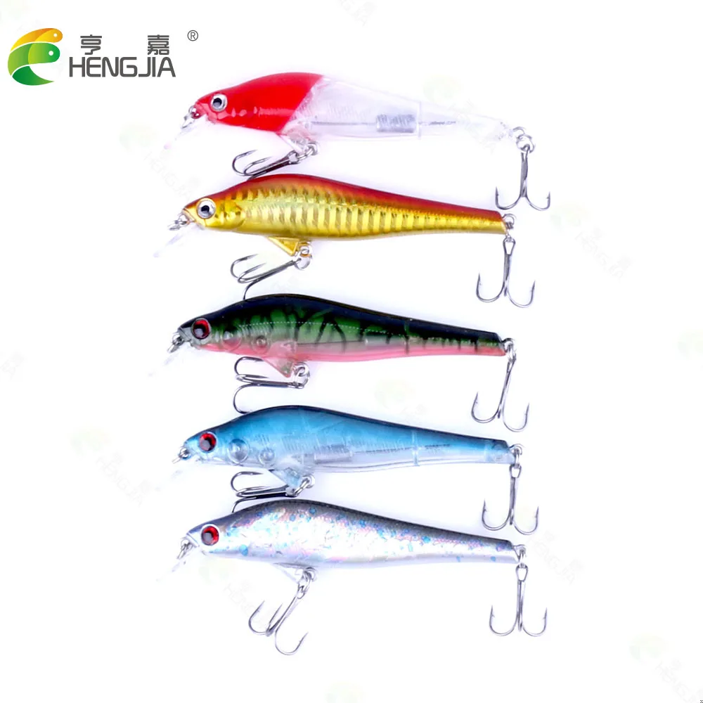 HENGJIA Jerkbait воблеры 5 видов цветов 10 см 11 г жесткая Приманка Minnow Crank рыболовные