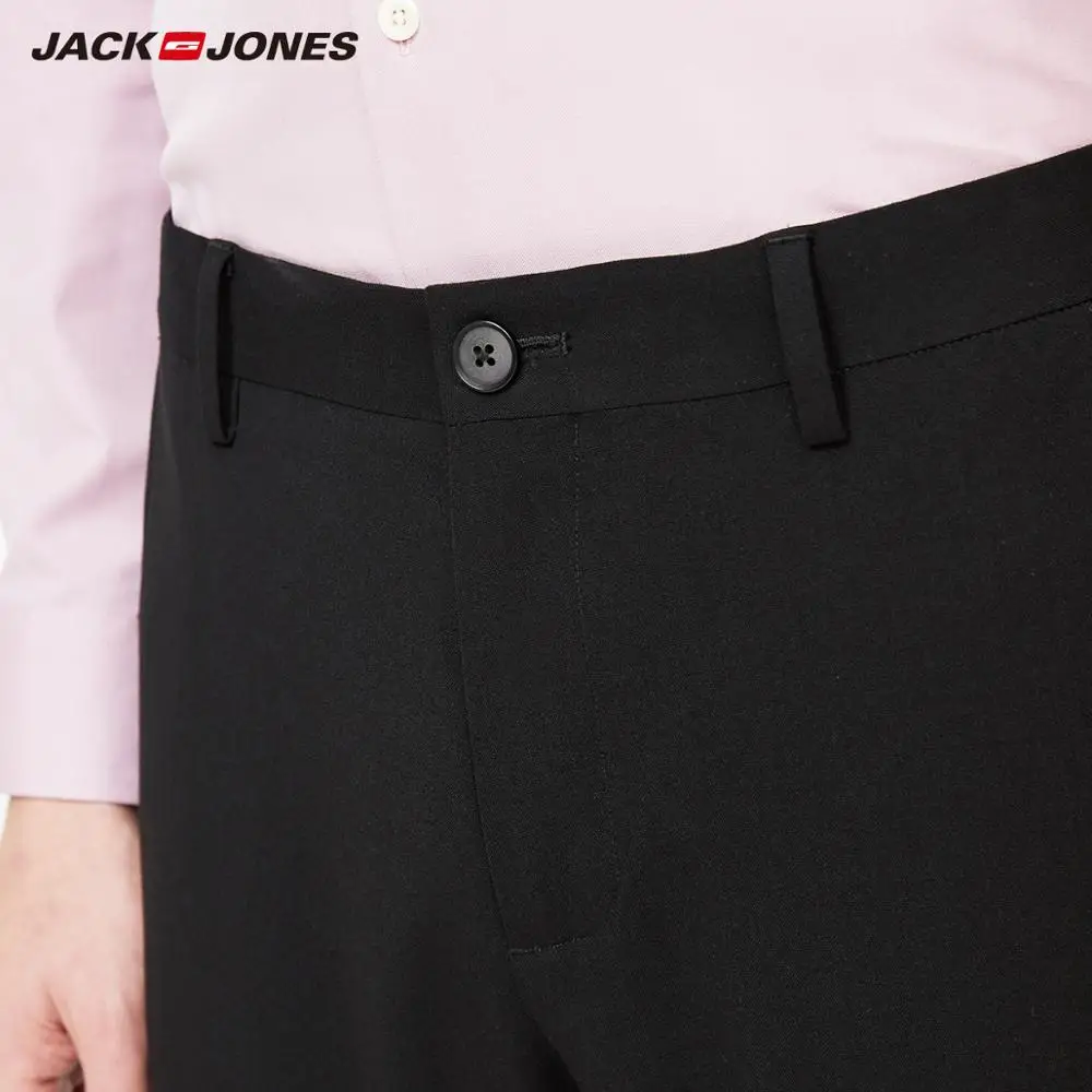 Мужские облегающие Стрейчевые хлопковые укороченные брюки JackJones базовая 220114541 |