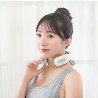 intelligent electric neck and shoulder pulse massager 4 heads kneading heat cervical vertebra body relax pain relief machine