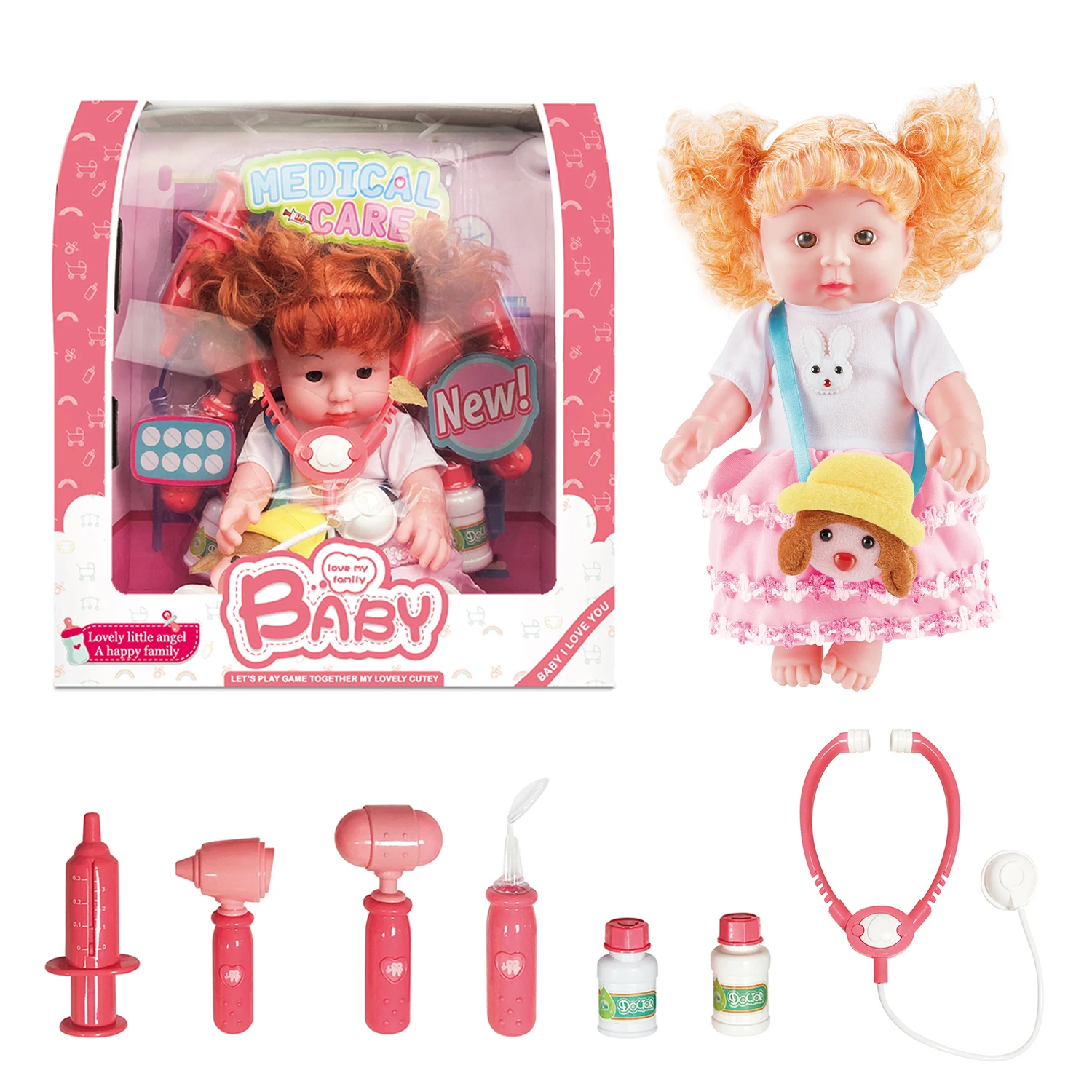 

10.5inch Kids Cute Babe Dolls Pretend Play Doctor Nurse Game Learning Educational Toys Birthday Christmas Gifts For Baby Gifts