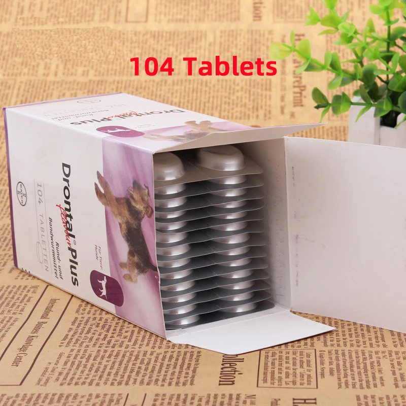 Drontal Plus для собак 8/32/104 таблеток (Tapeworm Dewormer собак)|Принадлежности кормления и