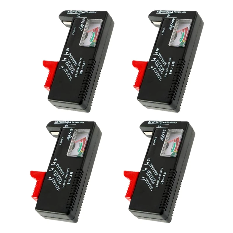 4 шт. в упаковке BT 168 универсальная Проверка батареи для аккумуляторов AA/AAA/C/D/9 В/1 5