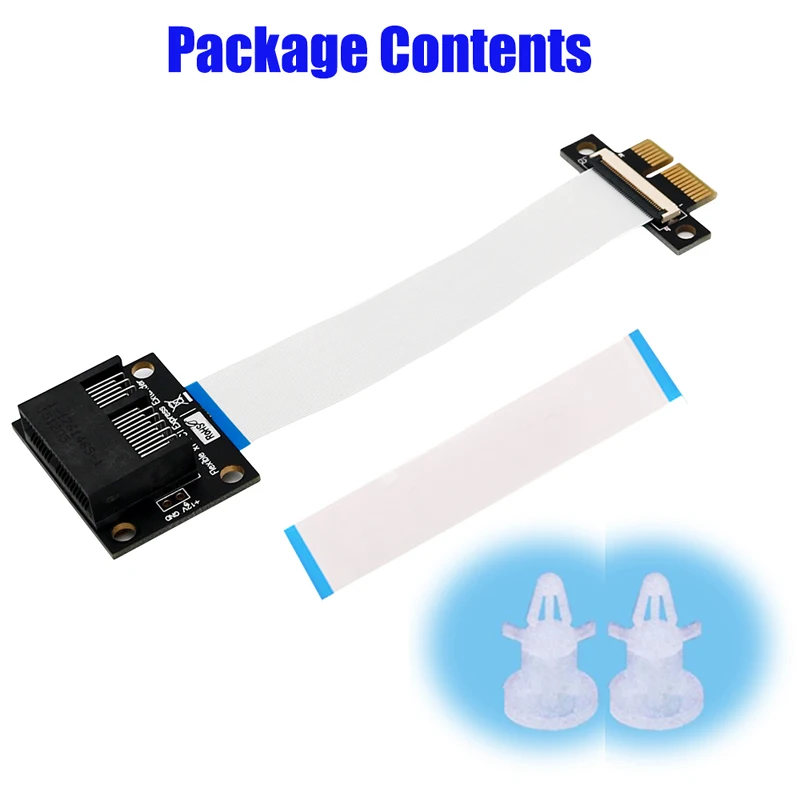 PCI Express PCI-E 1X до плоский кабель-удлинитель Позолоченный разъем адаптера PCIE