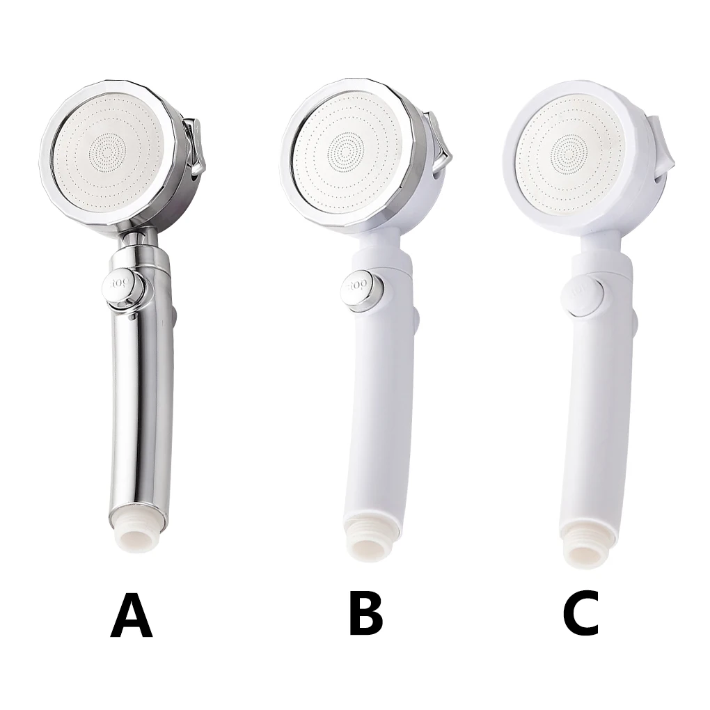 

Showerhead Pressure Boosting Home Shower Head Detachable Handheld Massage Spraying Head, Silver White