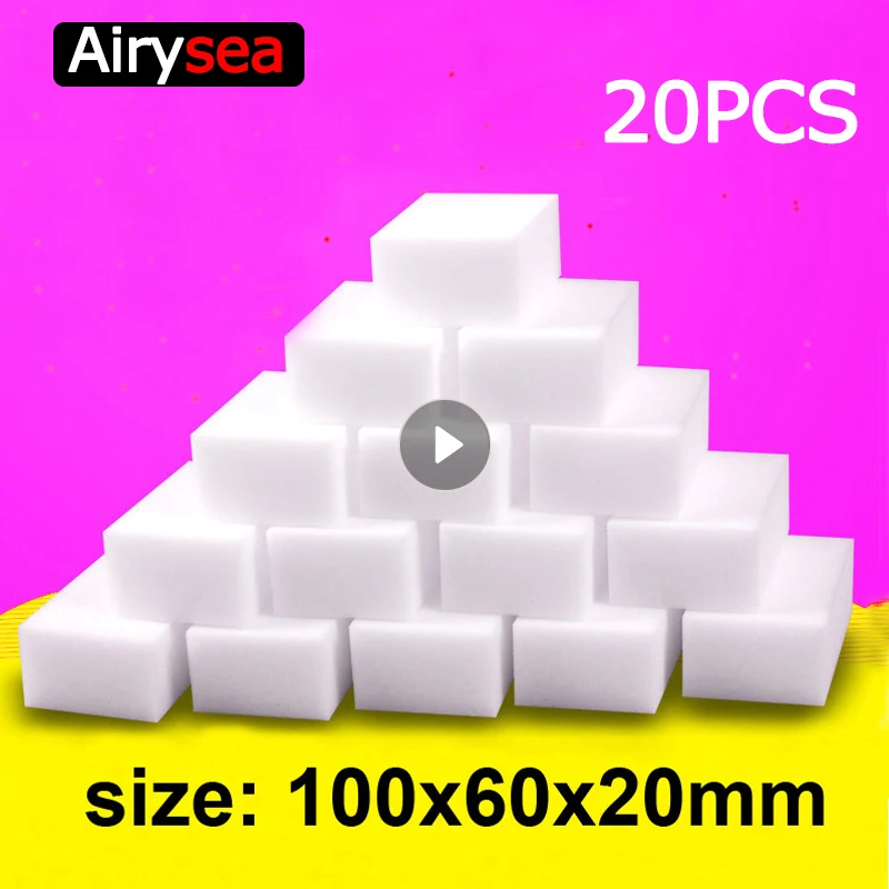 

Меламиновая губка высокой плотности, 100x60x20 мм, 20 шт.