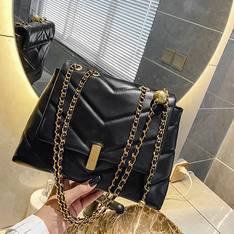 Вместительная роскошная сумка на плечо сумки через для женщин 2020