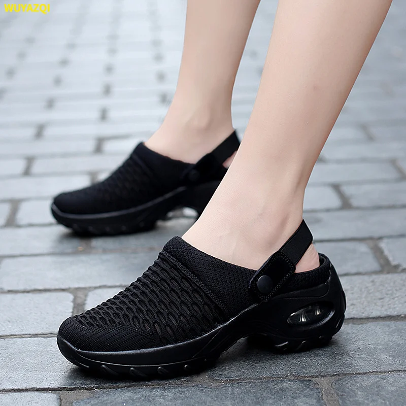 

WUYAZQI Large casual women's shoes new half slipper sandals women's breathable shoes for the elderly fashion shoes for lovers W