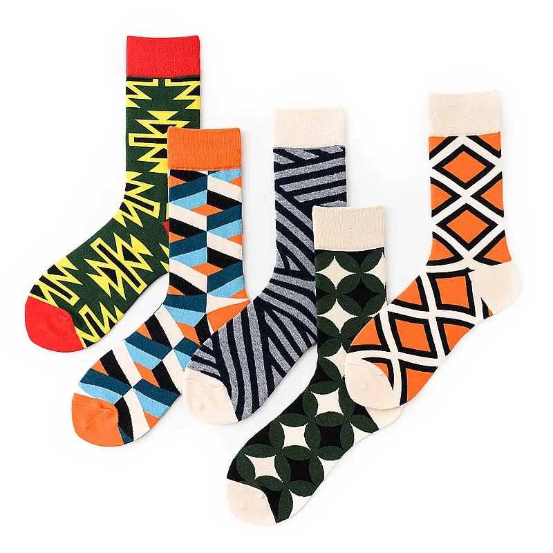 DOIAESKV новинка веселые забавные мужские носки с графикой хлопковые винтажные в