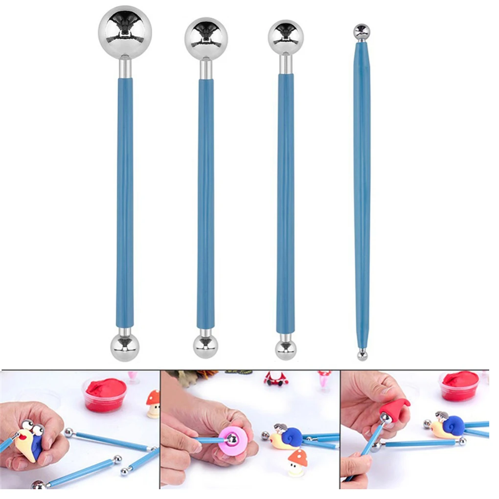 Инструменты для моделирования из глины шарик сфера 4 шт./компл. гончарная