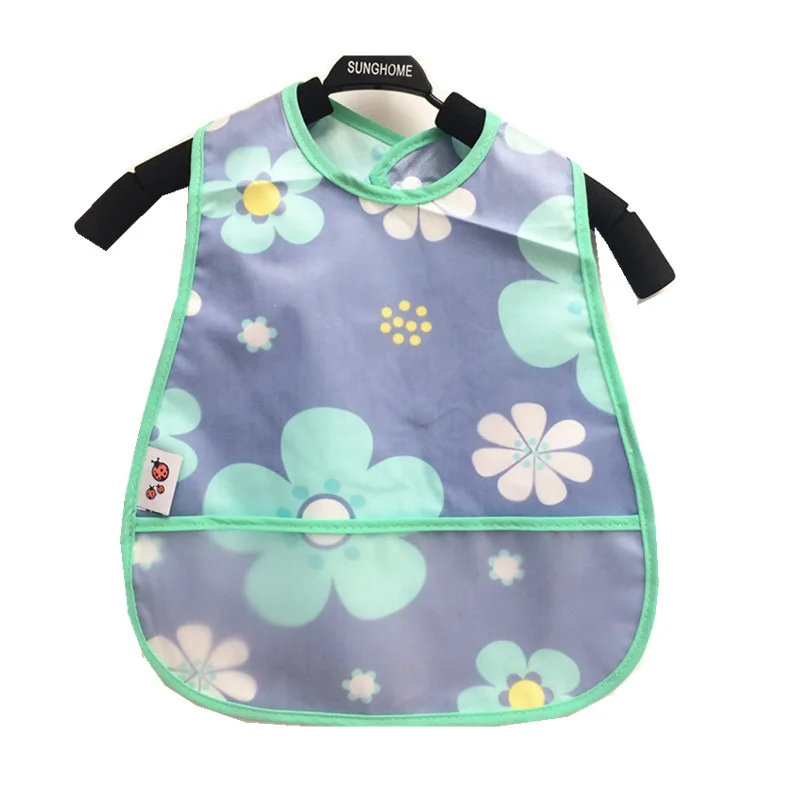 1Pcs Waterproof Lunch Feeding Apron Cartoon Pattern Cotton Baby Bibs Sleeveless Adjustable Boy Girl Feeding Bibs Apron images - 6