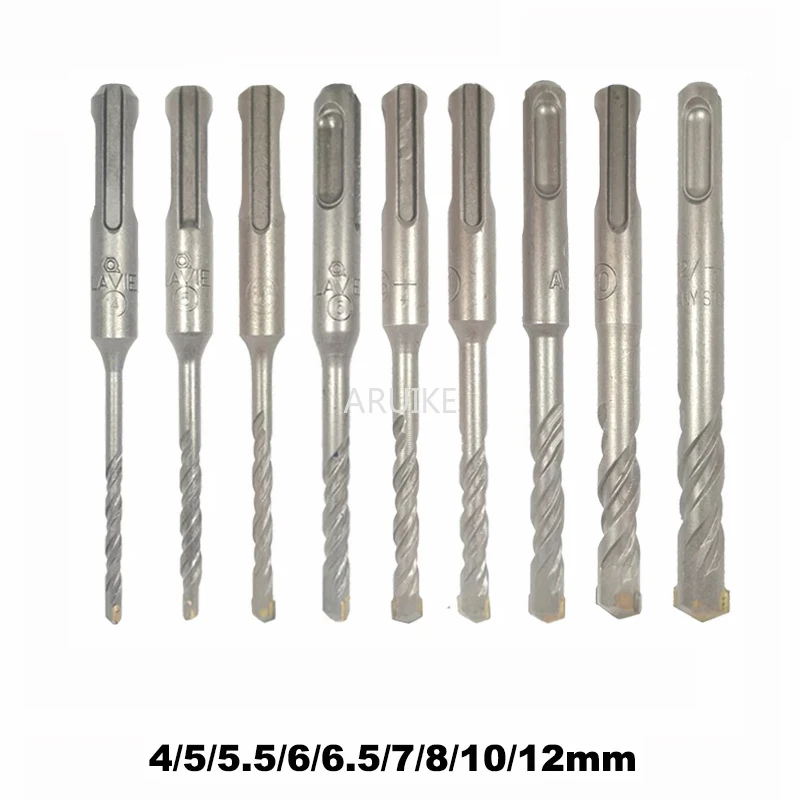 

9pcs Electric Hammer SDS Plus Drill Bits Set 110mm Concrete Wall Brick Block Masonry Hole Saw Drilling 4mm 5mm 6mm 017