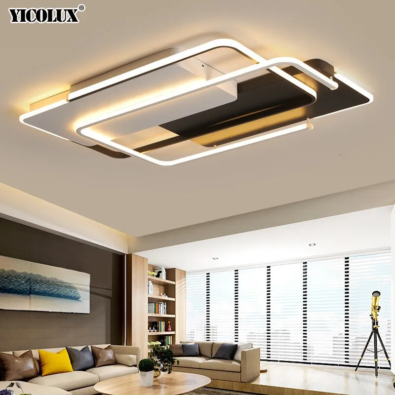 Белая черная современная светодиодная Люстра для гостиной кабинета спальни