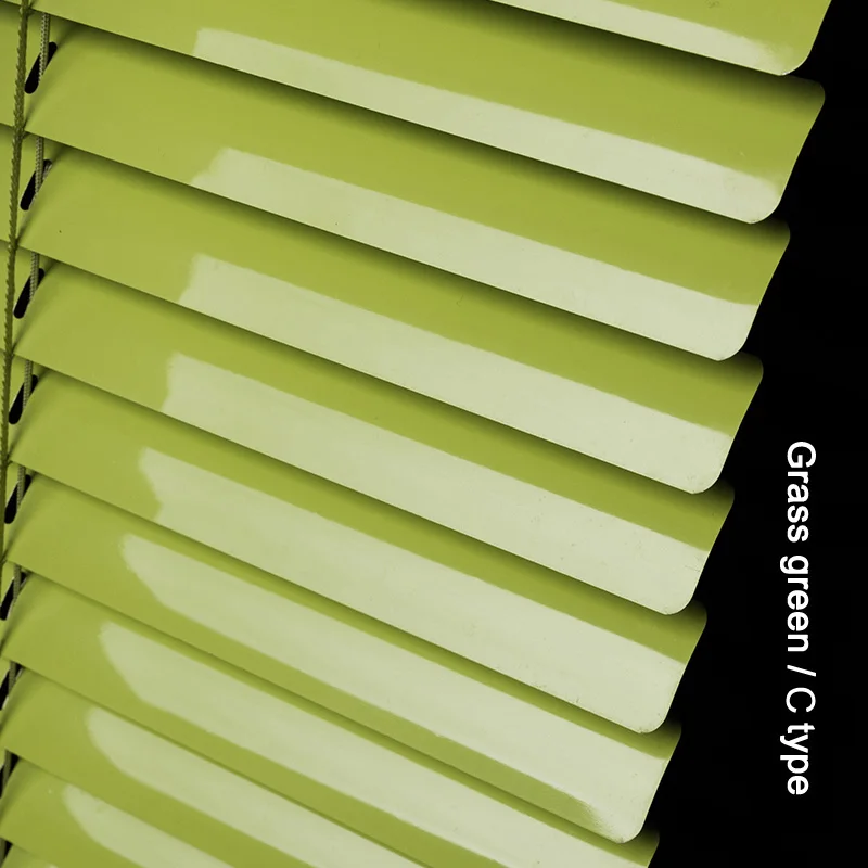 Bright Grass green Sunfree C/S Тип планка алюминиевые жалюзи влагостойкие водонепроницаемые 25 мм венецианские жалюзи для офиса/ванной комнаты - Цвет: Bright Grass green