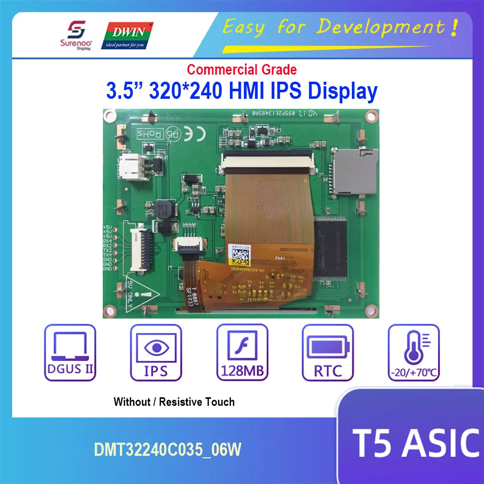Dwin T5 дисплей HMI 3 5 &quot320X240 DMT32240C035_06W TTL * 2 IPS ЖК-экран модуля с резистивной поддержкой