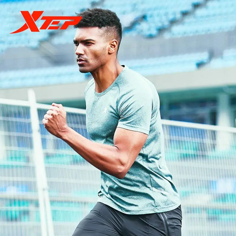Футболка Xtep Мужская Спортивная дышащая Повседневная Эластичная для фитнеса и