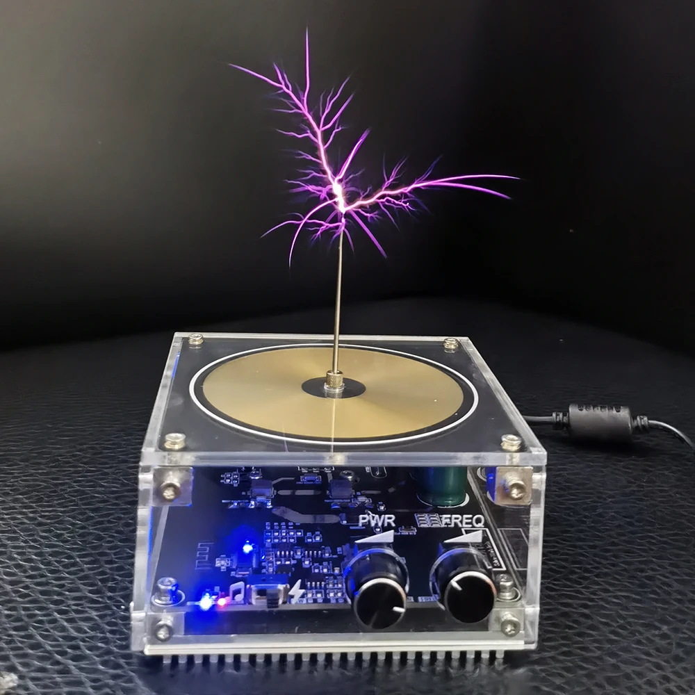 

Long Arc And Bluetooth Music Dual Mode Music Tesla Coil Palm Flash Bluetooth Flash Length 10CM Science Toys