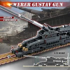 Строительные блоки: пистолет Густава, 2 мировая война, танк, оружие, Дора, пушка, набор игрушек для детей, подарки, 3846 шт.