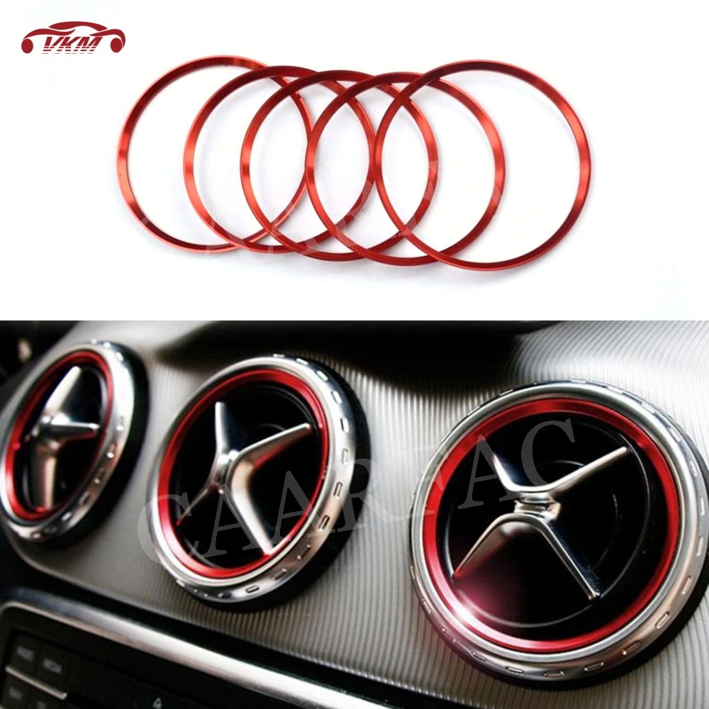 Кольцо для вентиляционного отверстия, декоративные наклейки для Mercedes Benz A B CLA GLA Class W176 W246 C117 X156 AMG, автостайлинг