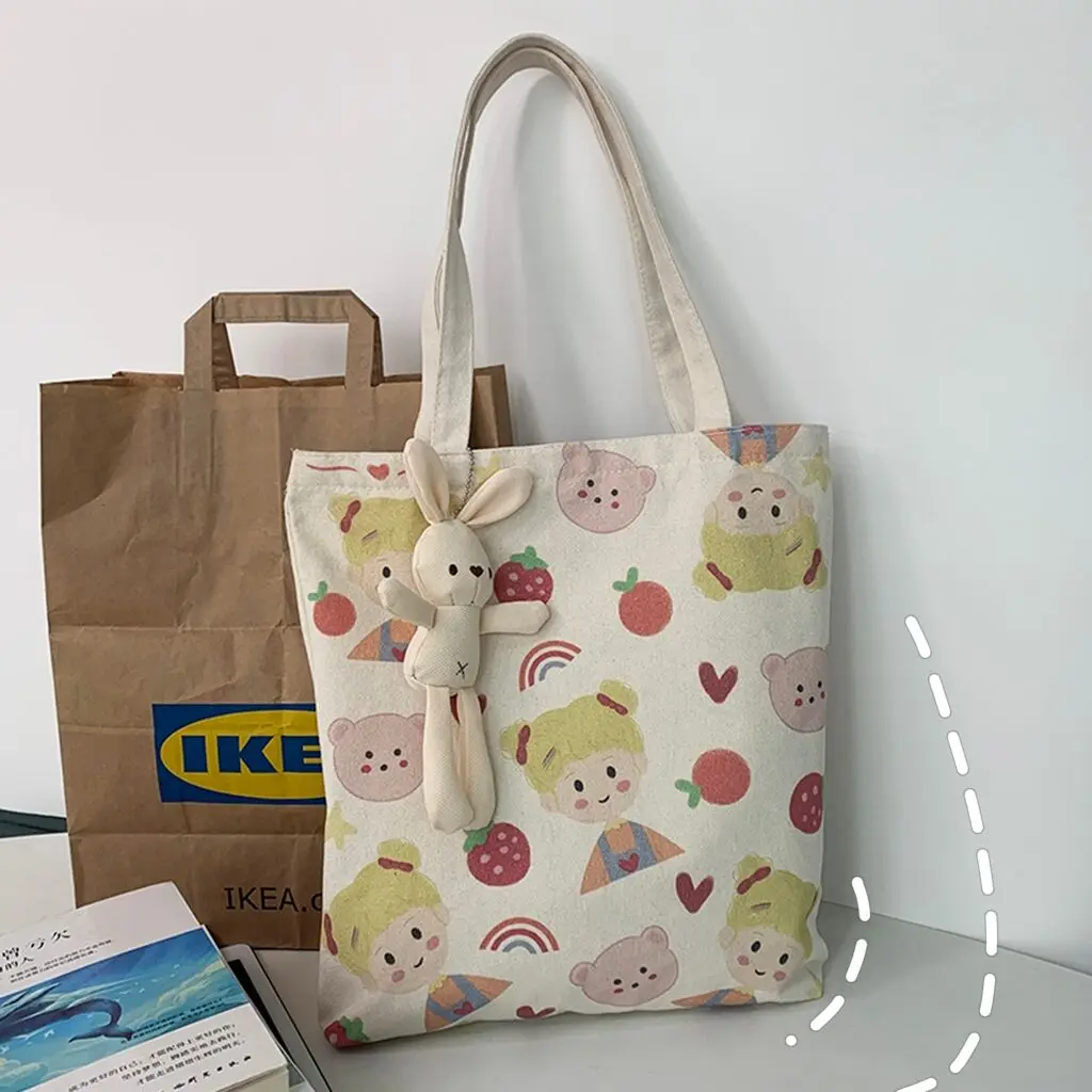 

W&G Kawaii Women 2021 Shoulder Bag Lady Designer Ins Casual Big Luxury Trend Handbag Canvas Shoulder Side Bags