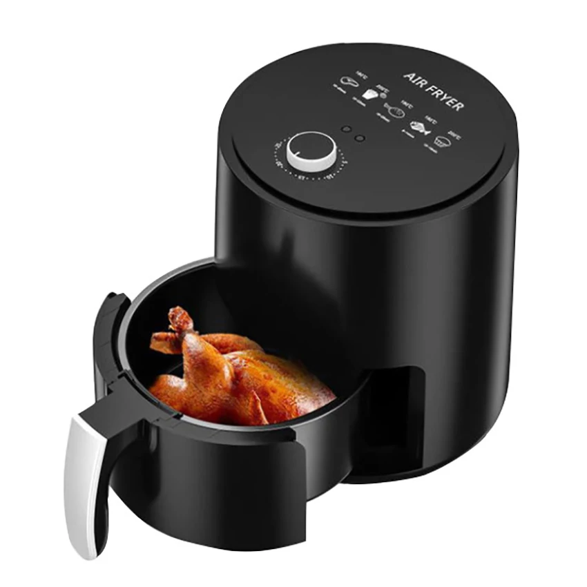 

1200W 3.2L Health Fryer Cooker Knob Electric Air Fryer Oil Free Multifunction Home Chicken Fryer French fries Frying Pot Machine