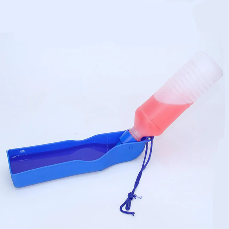 Кормушка пластиковая для собак бутылка с миской 250/500 мл | Дом и сад