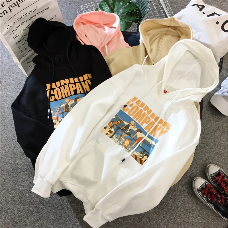 2019 модная толстовка с капюшоном для женщин одежда Корейский Ulzzang Harajuku уличная