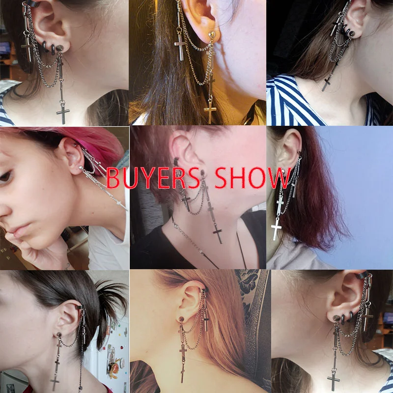 Новое поступление 1 шт. модные ретро серьги с черным крестом очаровательные