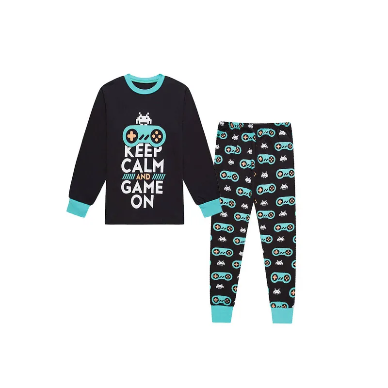 

Kids Boys Funny Gamer Eat Game Sleep Repeat Print Gaming Pjs pajamas short t-shirt shorts clothes pyjama pijama set sleepwear