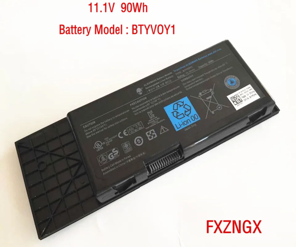 

11.1V 90WH Genuine BTYVOY1 Battery For Dell Alienware M17x R3 R4 Laptop C0C5M 5WP5W 7XC9N