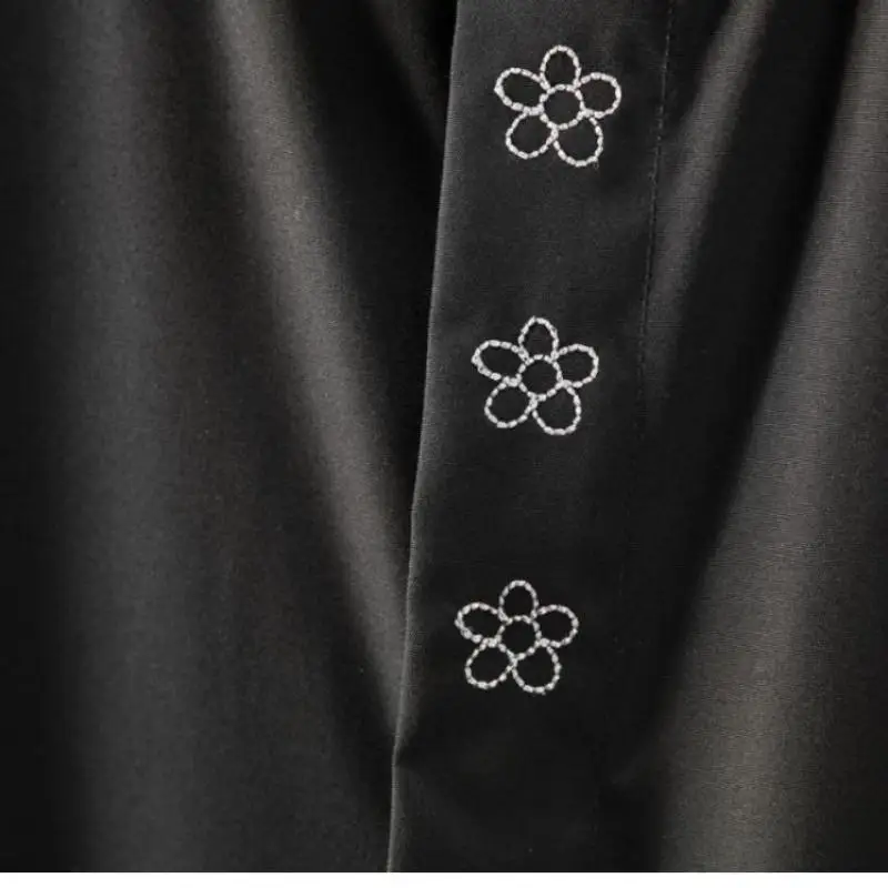 

2021 New Flower Embroidery Male Shirts Luxury Long Sleeve Casual Party Mens Dress Shirts Plus Size 4XL