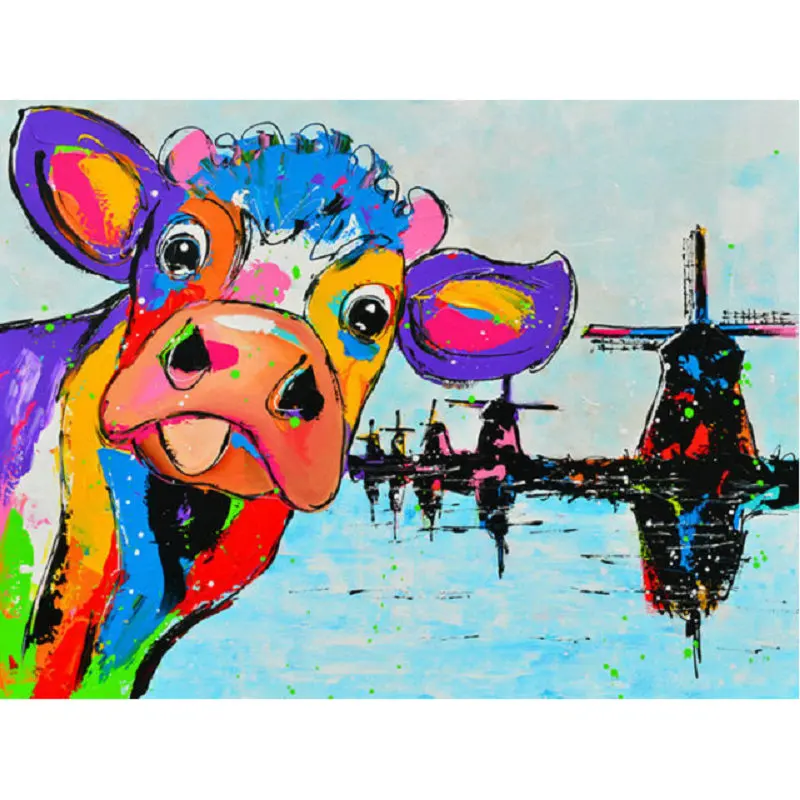 Алмазная живопись &quotсделай сам&quot вышивка крестиком животное крупный рогатый