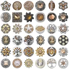 5 шт.лот новые застежки ювелирные изделия с коричневыми кристаллами Стразы Сова пена 18 мм металлические застежки кнопки подходят DIY 18 мм браслет ожерелье