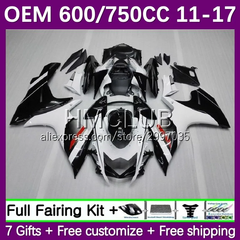 

GSXR750 K11 For SUZUKI GSXR600 GSXR 750 600 2011 2012 2013 2015 2016 2017 15No.7 white black GSXR-600 11 12 13 15 16 17 Fairing