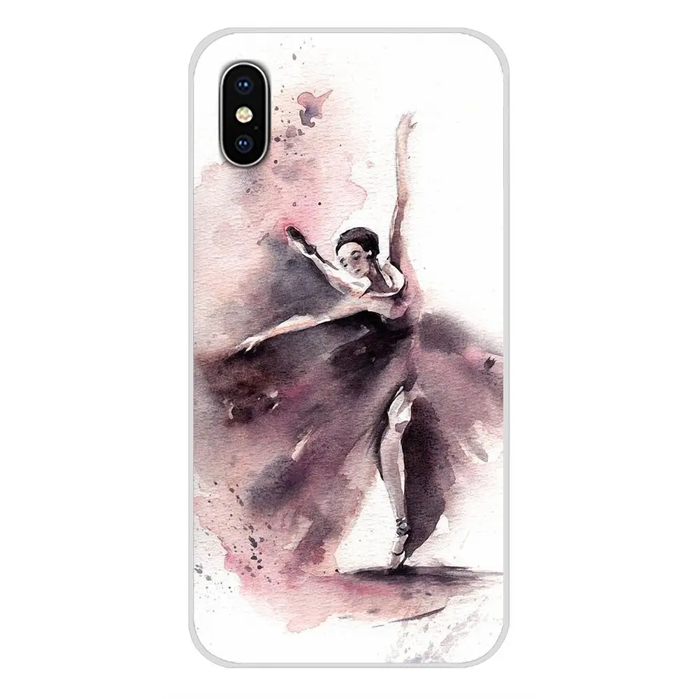 Рисунком балерины для девочек танцев Apple iPhone X XR XS 11Pro MAX 4S 5S 5C SE 6S 7 8 Plus ipod 5 6