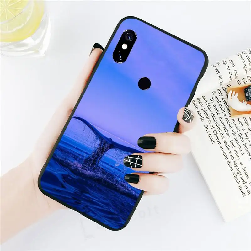 

Killer Whale Orca sea animal pattern protective coque Phone Case For Xiaomi Redmi note 7 8 9 t k30 max3 9 s 10 pro lite