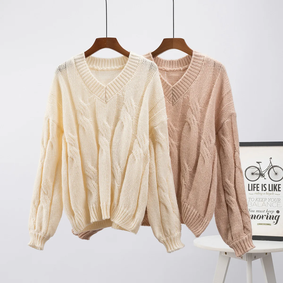 

2021 New Spring Autumn Women Female Sexy Polyester Sweater Brand Blouse Outwear