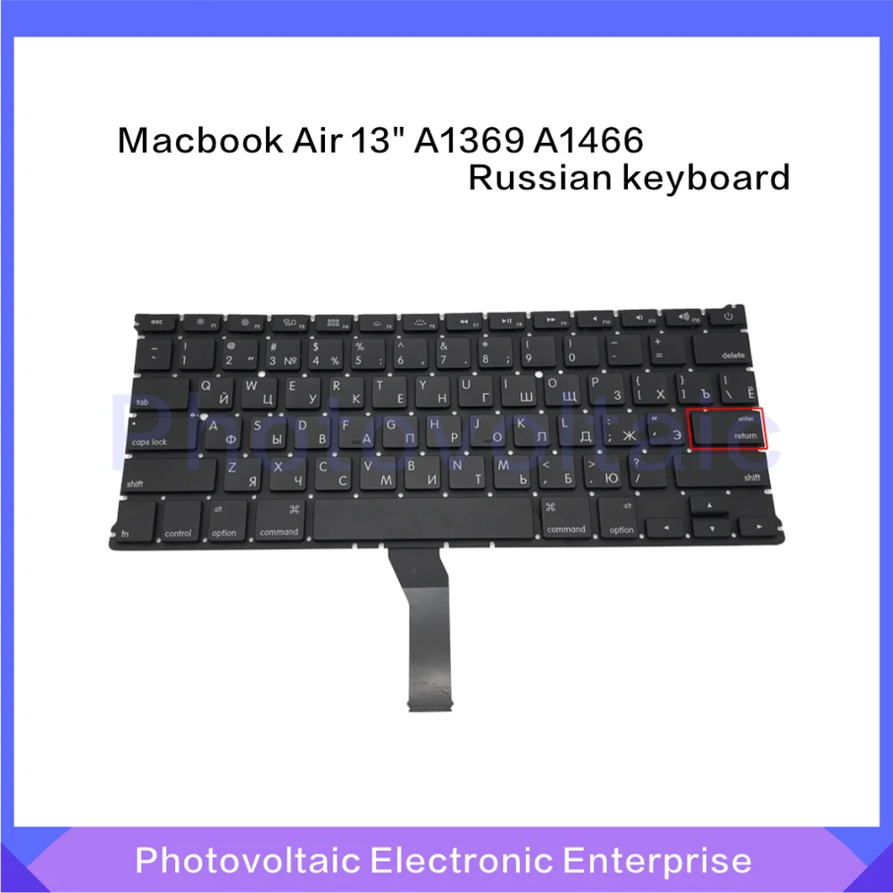 Сменная маленькая клавишная Русская клавиатура для Apple Macbook Air 13 &quotA1369 A1466 2011-2017 |