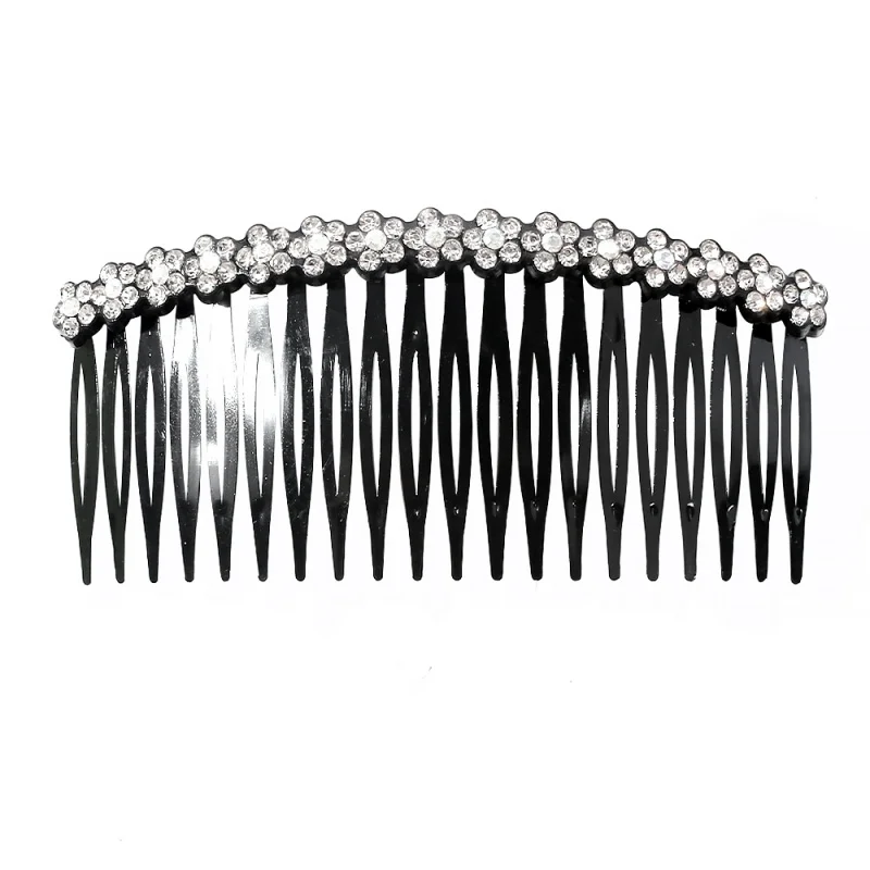 white hair comb Модный гребень для волос со стразами прически цветок хрустальные шпильки для волос Тиара Новое поступление свадебные волосы головные уборы аксессуары для женщин - Окраска металла: white hair comb