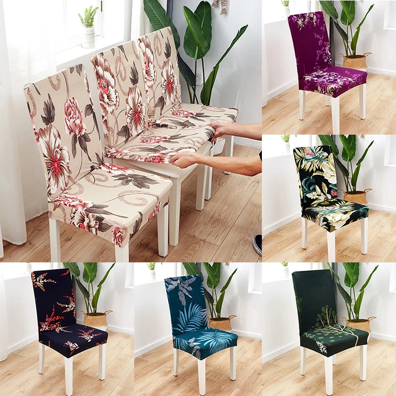 

Home Printing Chair Cover Hotel Chair Cover Stool Set Table Dining Chair Cover Siamese Stretch Office Computer Chair Cover