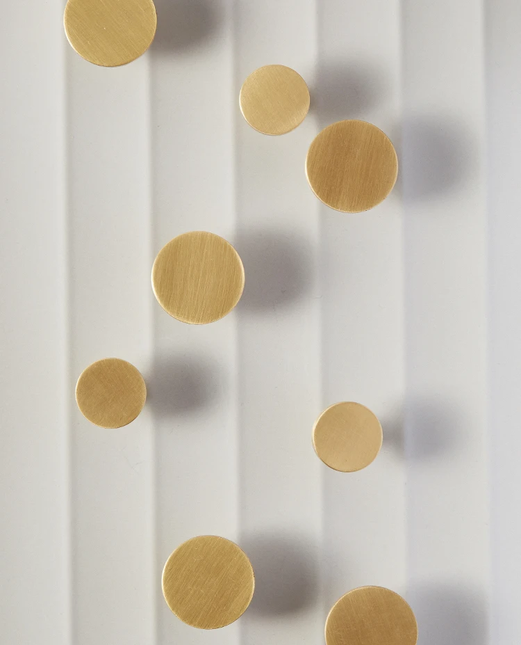 LZSM простые круглые латунные ручка ящика Шкаф Дверь шкафа одно отверстие золотое