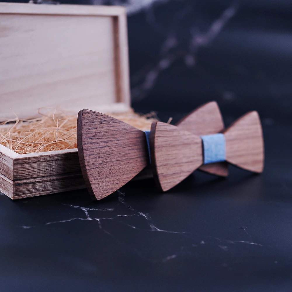 Набор деревянных бабочек для родителей и детей жаккардовая фигурная ткань