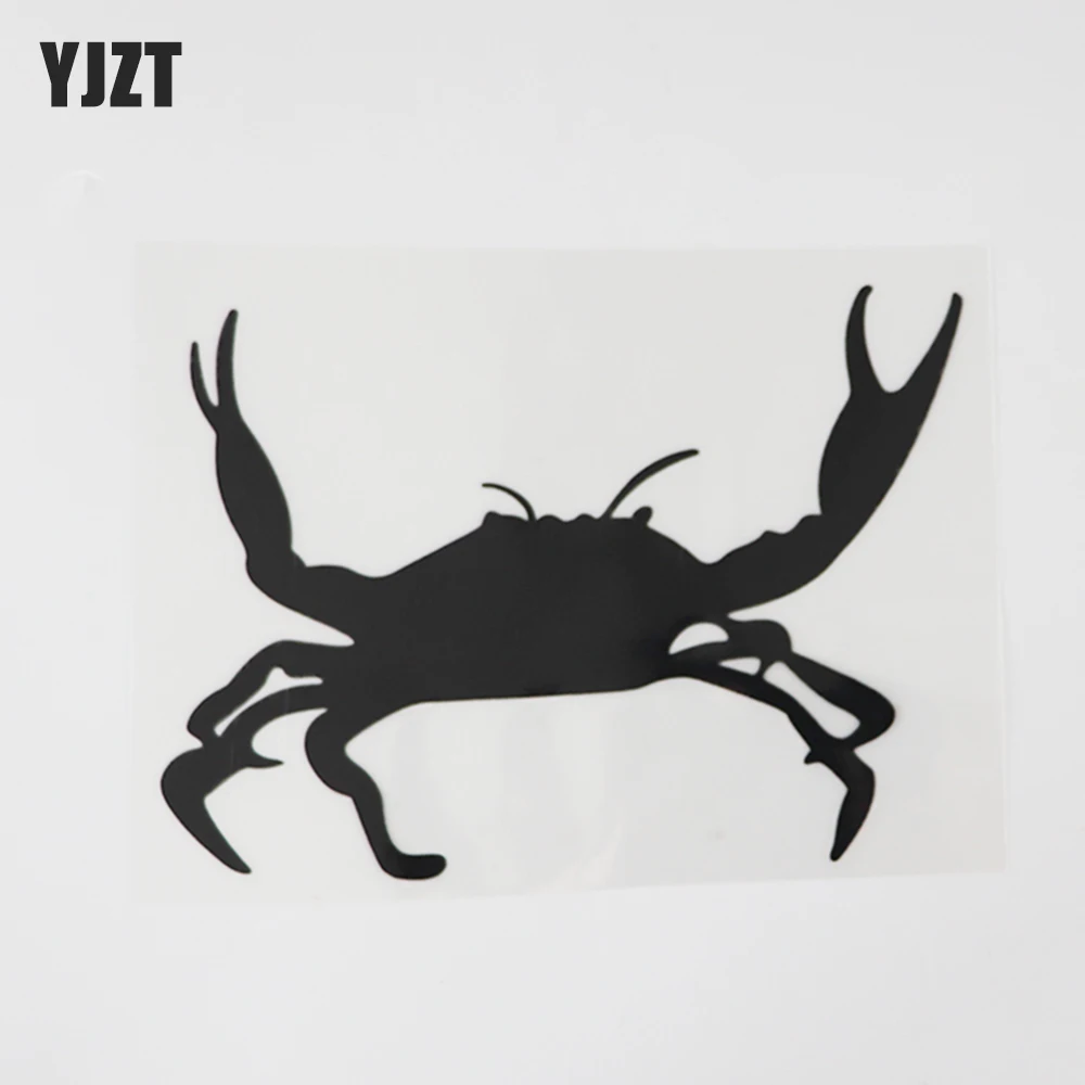 

YJZT 14.5CM×10.4CM Personality Marine Organism Vinyl Car Stickers Decal Black/Silver 13D-1105